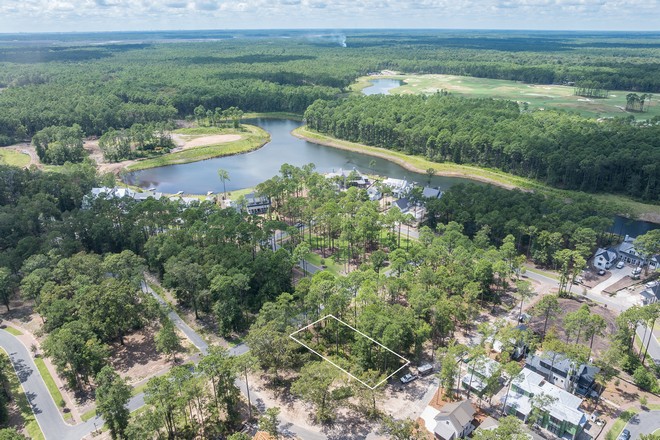 Aerial view of lot