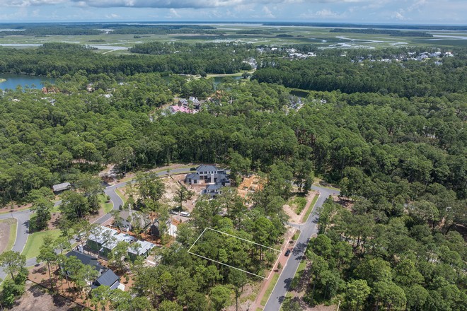 Aerial view of lot