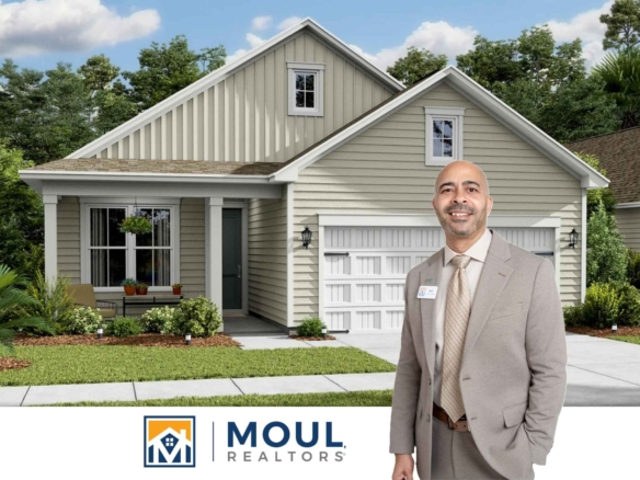 47 Estuary - Agent in front of property